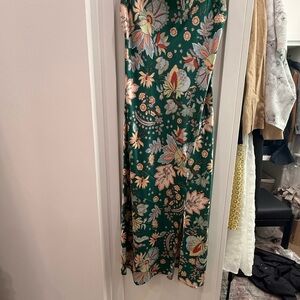 Floral Green Midi Dress